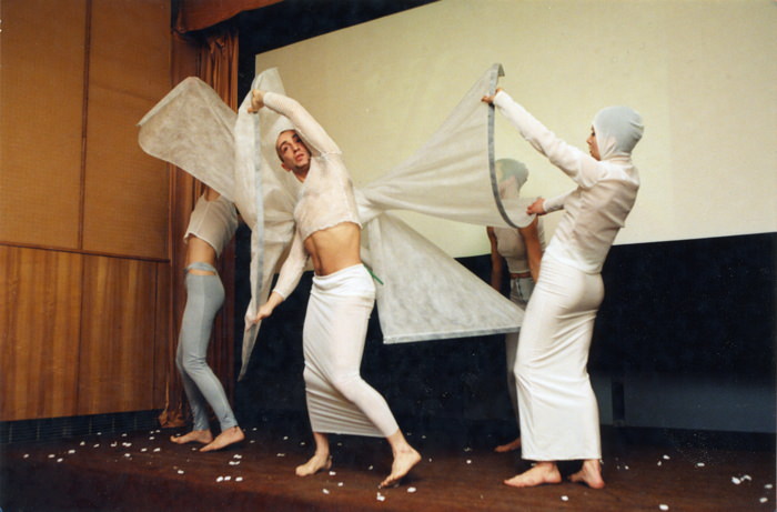 Dancers at the stage of Museum Kino, Moscow. Performing Skladanowski brothers, photo by Olga Chumachenko